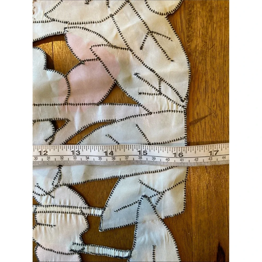 Tropical Palm Tree Appliqué Runner with Floral Accents‎ 16x43